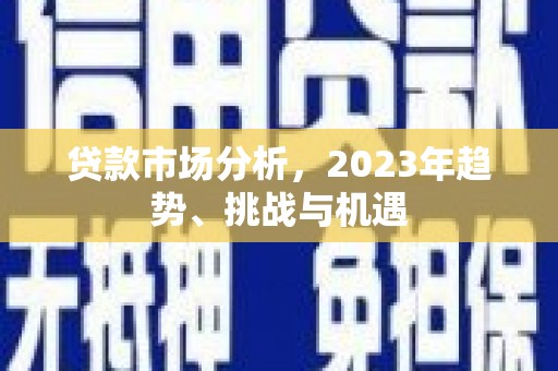 湖内贷款市场分析，2023年趋势、挑战与机遇