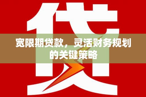 王益宽限期贷款，灵活财务规划的关键策略