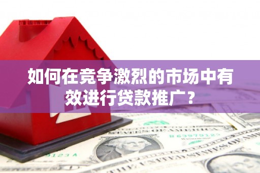 夏邑如何在竞争激烈的市场中有效进行贷款推广？