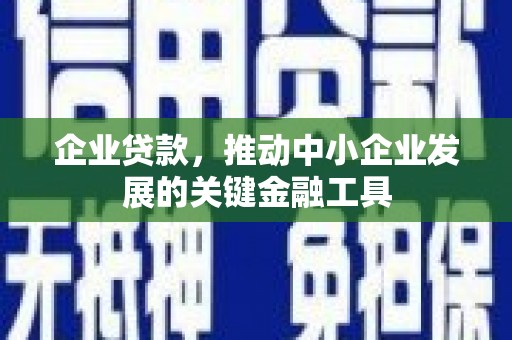 乌拉特后旗企业贷款，推动中小企业发展的关键金融工具