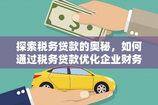 安岳探索税务贷款的奥秘，如何通过税务贷款优化企业财务