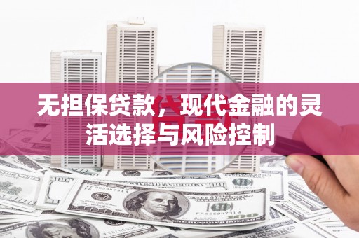 应县无担保贷款，现代金融的灵活选择与风险控制